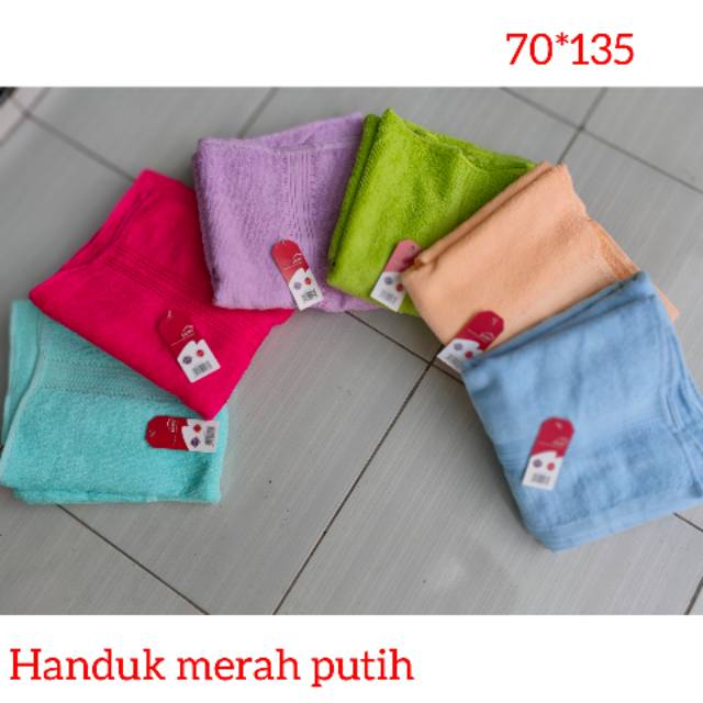 Handuk merah putih 70x140