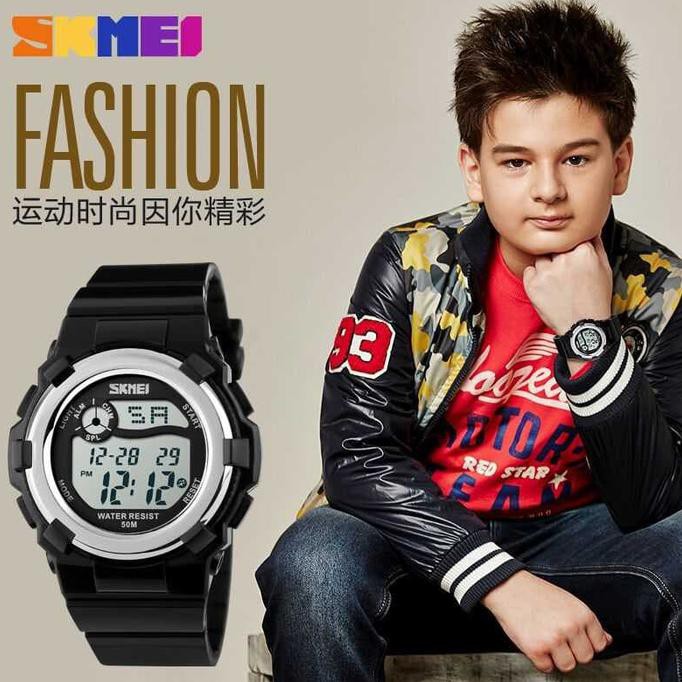 New Jam Tangan Anak Skmei Digital 1161 Silicone Wr50M - Hitam Terbaru