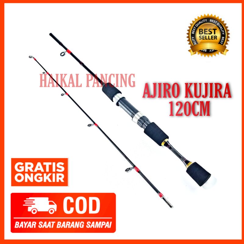 joran spining fiber solid ajiro kujira 120 cm 8-17 lbs drag 10 kg