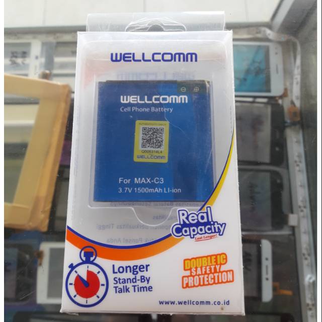 BATERAI WELLCOMM ANDROMAX C3 BATERAI WELLCOMM ANDROMAX AD6B1H