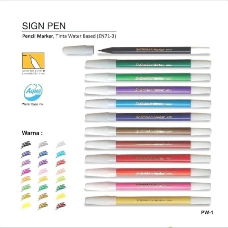 

Spidol Snowman Sign Pen Marker Kecil 1 Warna