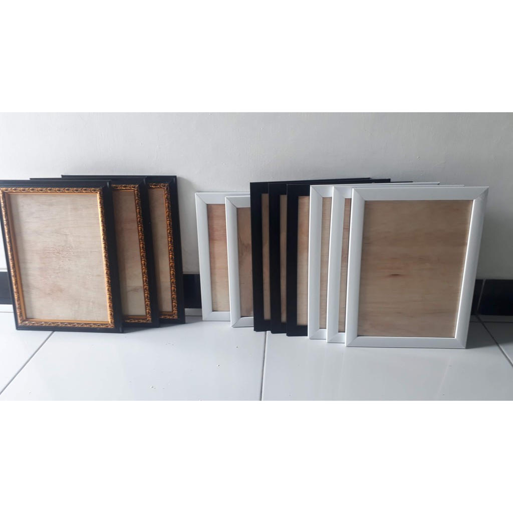 FRAME BINGKAI FOTO UK 10Rs A4 21x30cm MINIMALIS bisa plus cetak