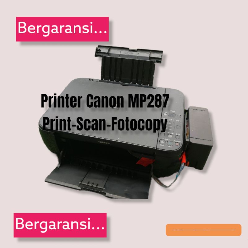 Printer 3in1 Print scan copy inject infus fotocopy Canon PIXMA MP287 TERMURAH