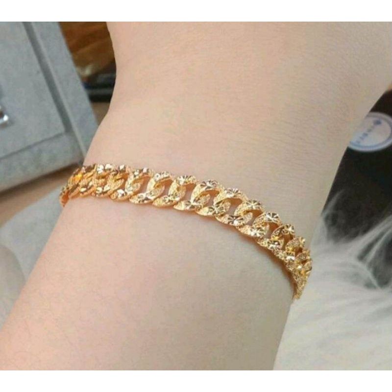 GELANG RANTAI SISIK NAGA TITANIUM STEEL WANITA