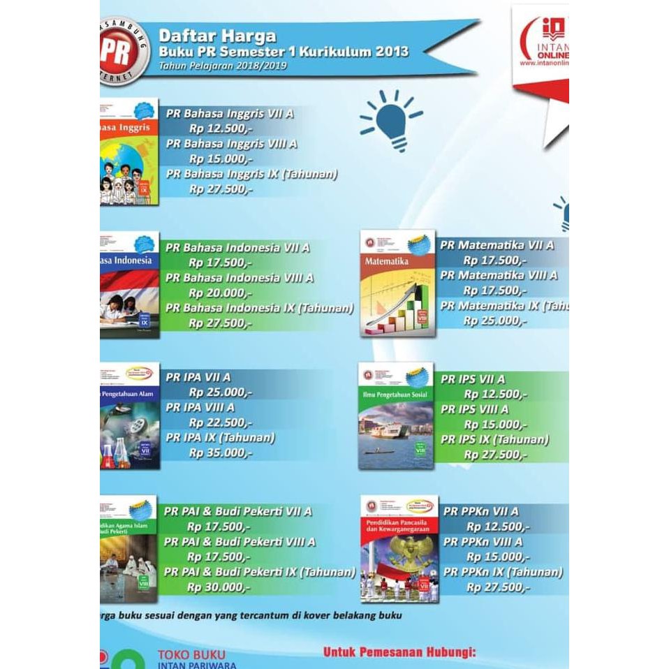 Buku Pr Bahasa Indonesia Kls 7 Semester 2 Intan Pariwara Shopee