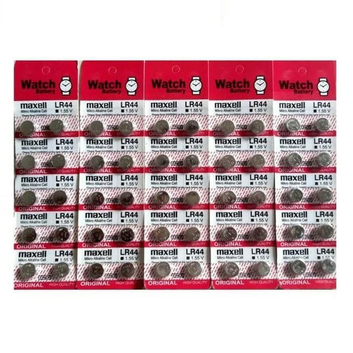 Batre MAXELL kancing Baterai Battery AG13 SR LR 44 LR44 L1154F GROSIR Alat Dengar Hearing Aid