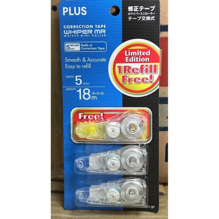 

Promo Refill Correction Tape / Isi Ulang Tip X Kertas Plus Mr Wh-605R-3P Diskon