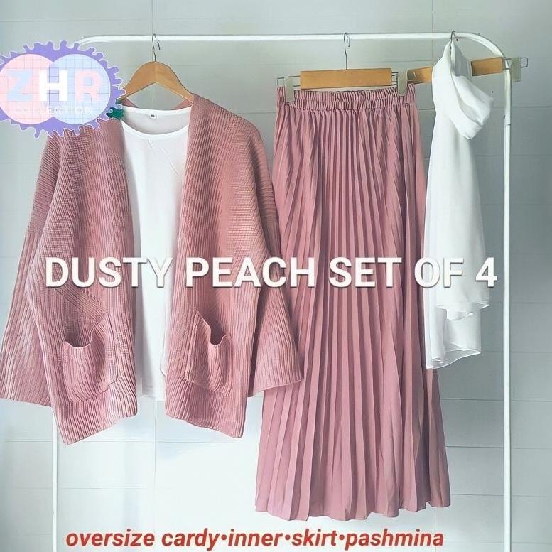 SETELAN OOTD HEMAT 4IN1 / SETELAN OOTD LOCY / PAKET OOTD HEMAT SATU SET 4IN1 CARDIGAN RAJUT INNER RO