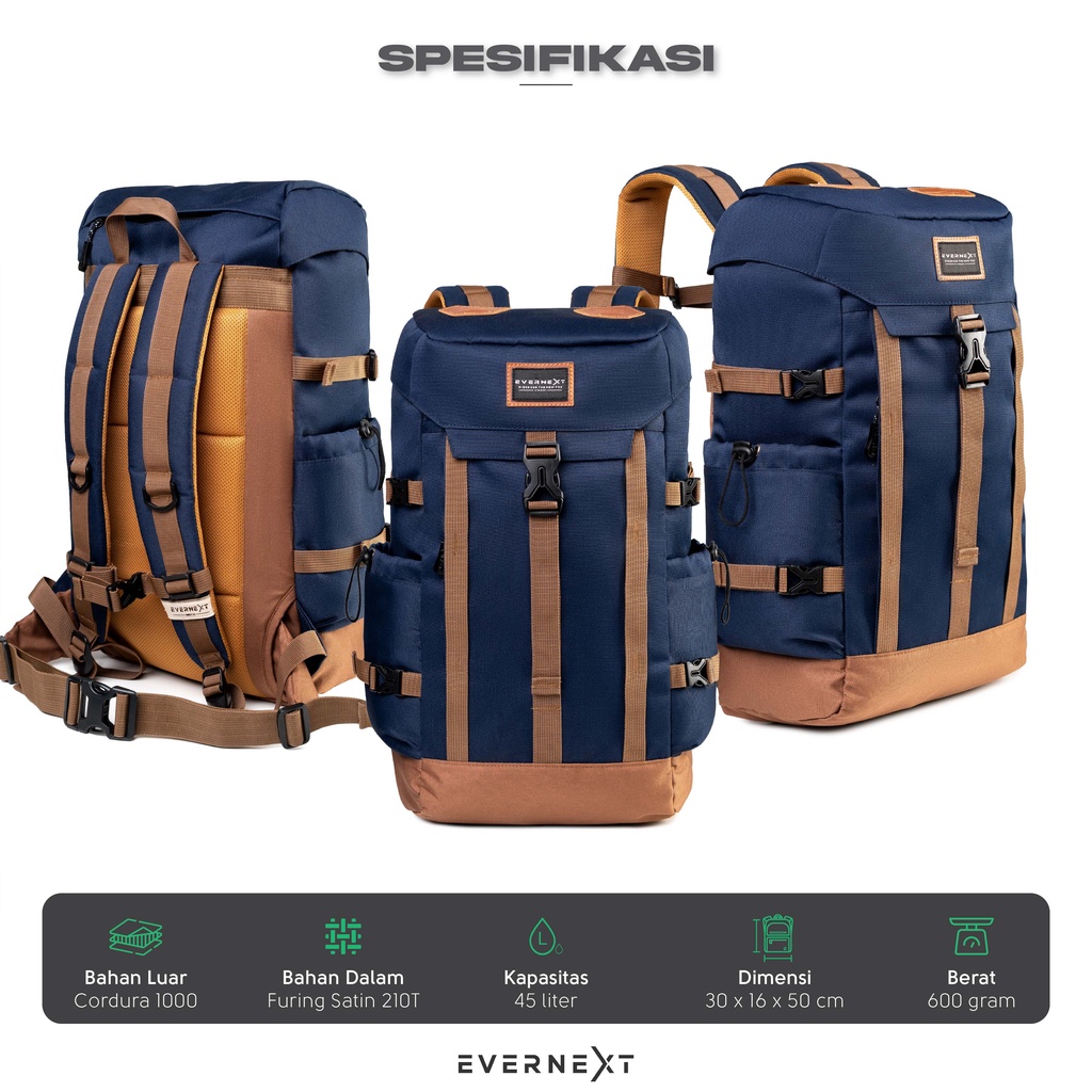 Tas Backpack Ransel Punggung Canvas Gunung Travel Outdoor Pria Wanita Cowok Waterproof Anti Air Tas Ransel Rangsel Backpack Kanvas Pria Outdor Hiking Traveling Mudik Jalan Jalan Camping Hiking