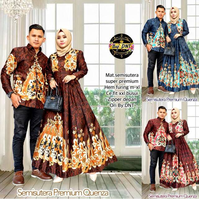 Baju Batik SemiSutra Couple Premium Quenza / Batik Sarimbit (geser untuk melihat yang lain)