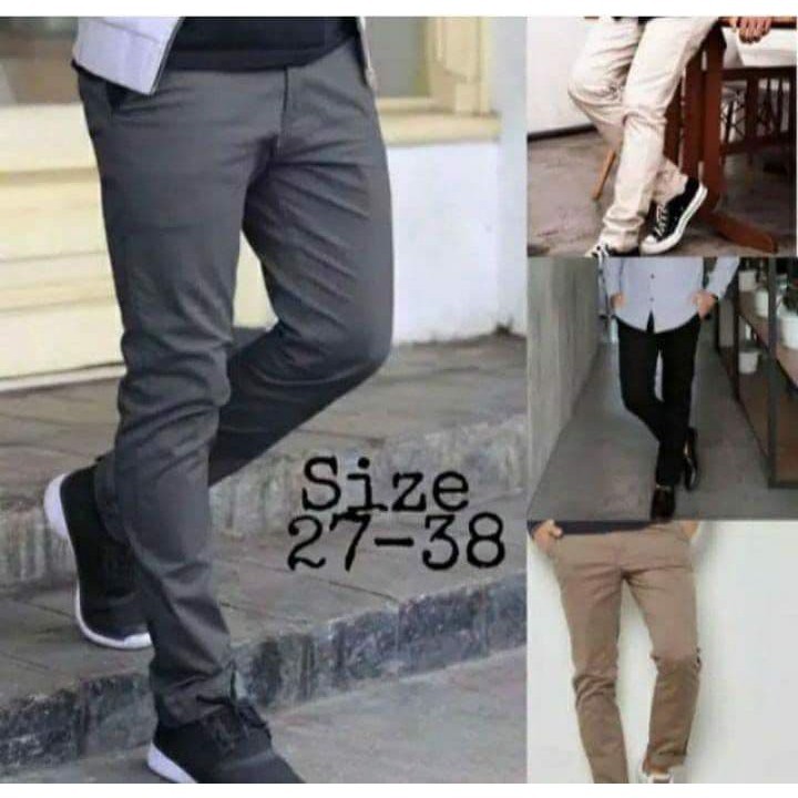 CELANA CHINO panjang pria SLIMFIT kerja harian bisa COD