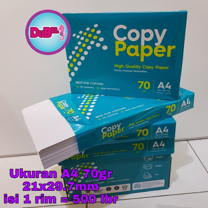 

kertas- kertas hvs a4 70 gr copy paper / hvs a4 murah / 1 rim 500 lembar - sidu 75gsm -kertas.