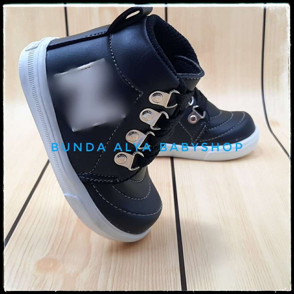 Sepatu Anak Laki Boots Umur 1 5 6 7 Tahun HITAM Alas Karet Sepatu Boots Anak Cowok AntiLicin Size 22 30 - 34 - 35