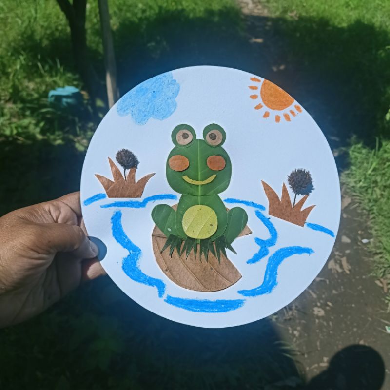 kolase daun kolase hewan kerajinan kolase prakarya kolase daun kering