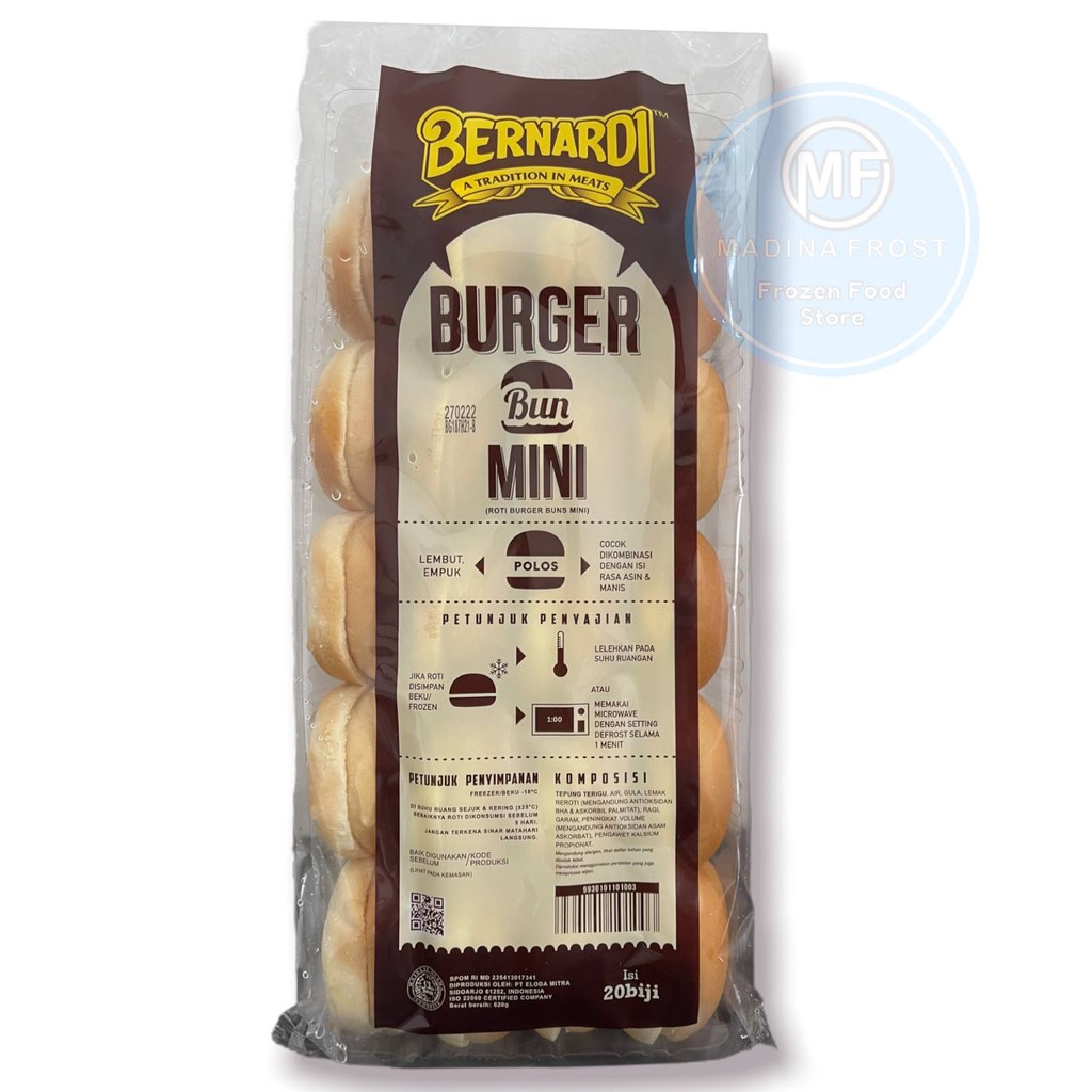 

ROTI BURGER BERNARDI MINI ISI 20