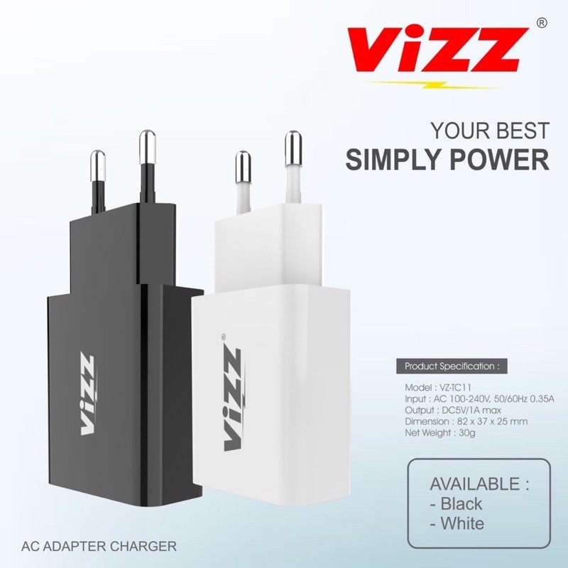 PROMO ADAPTER CHARGER VIZZ VZ-TC11 Travel Charger ORIGINAL