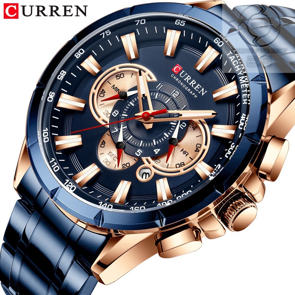 [WP2.0] • CURREN 8363 Jam Tangan Pria Chrono Aktif Luminous Hand