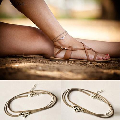 Lilyscent 1Pc Perhiasan Gelang Rantai Kaki Bohemian untuk Yoga / Pantai