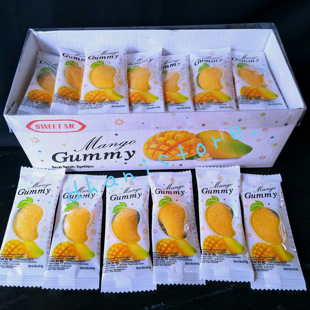 

Sweet Me - Mango Gummy Permen mangga (isi 60pcs)