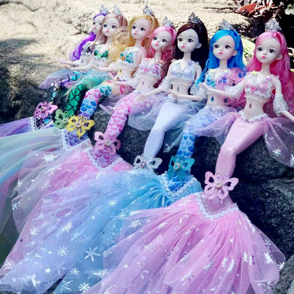 Lanfy BJD Boneka 3D Mata 30cm Mata 3D Bermain Baju Rumah Dilepas Hadiah Ulang Tahun Anak Perempuan Mainan Dress-up