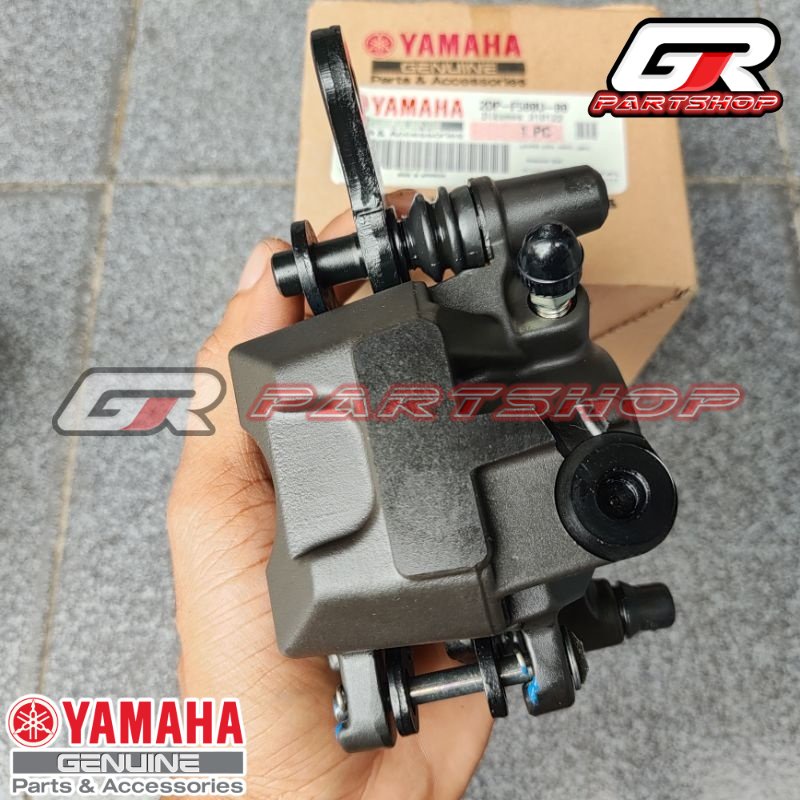 kaliper depan assy hitam doff single piston nmax old new aerox old new xabre original yamaha caliper rem kepala pala babi ori ygp