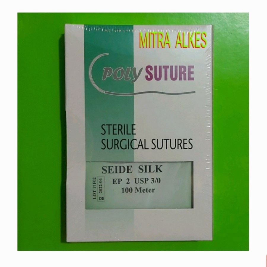 Benang SEIDE SILK PolySuture. Sterile Surgical Sutures POLY SUTURE.