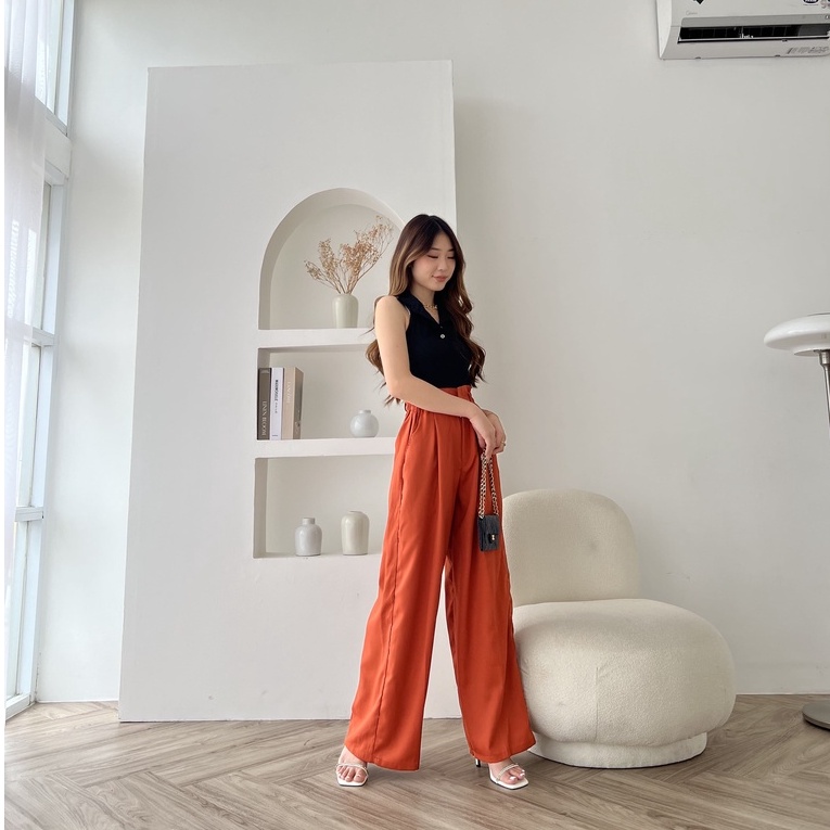 Jeju Wide Pants / Pants Highwaist Wanita