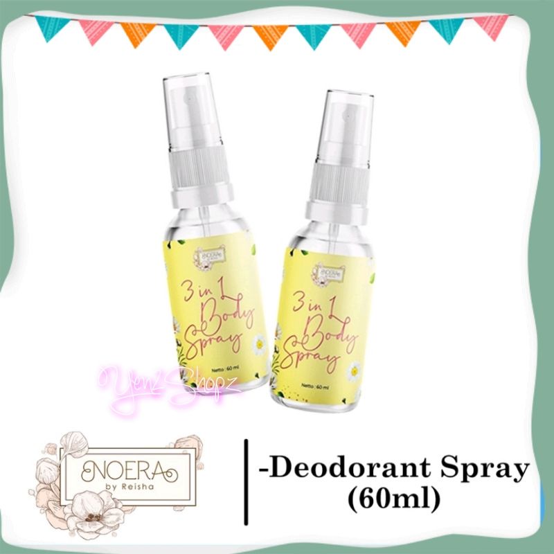 NOERA 3 IN 1 BODY SPRAY DEODORAN PARFUM PENGHILANG BAU BADAN DAN KETIAK