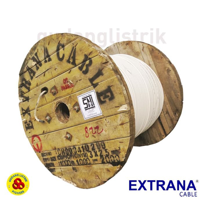 Extrana Kabel NYM 3x2.5 Meter 3x2,5 isi 3 nym 3 x 2.5 Meteran