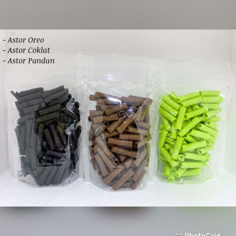 

Astor Oreo,Cokelat,Pandan Ukuran 200gr