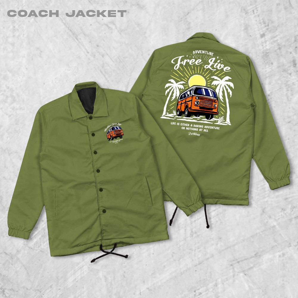 Fortglass Vanture Coach Jaket Pria Outwear Unisex Parasut