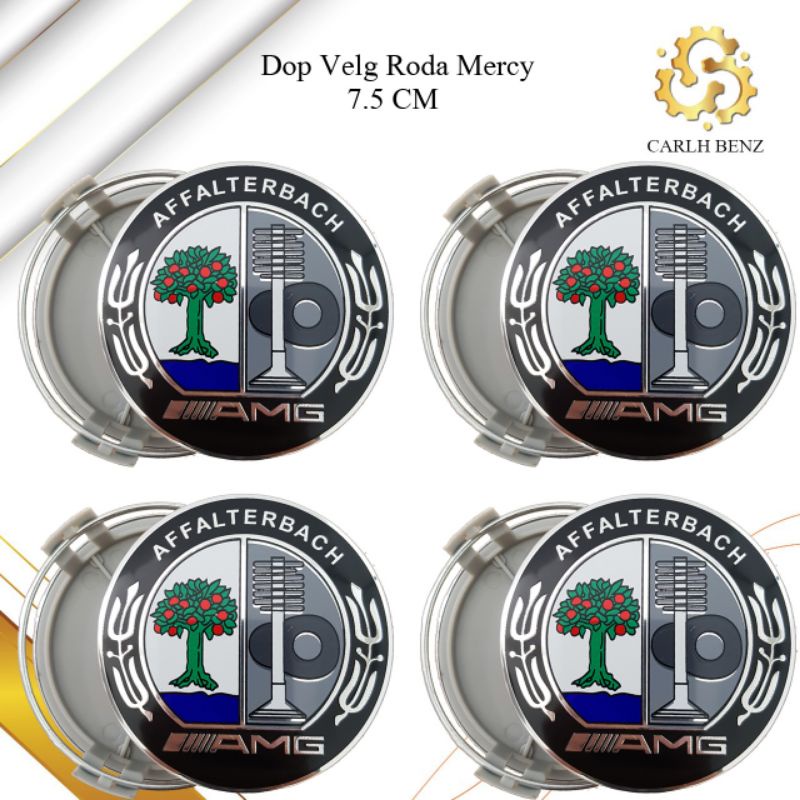 DOP VELG RODA AMG EMBLEM MERCEDES BENZ 75MM HITAM / DOP RODA AMG MERCY / TUTUP RODA TREE AMG MERCY