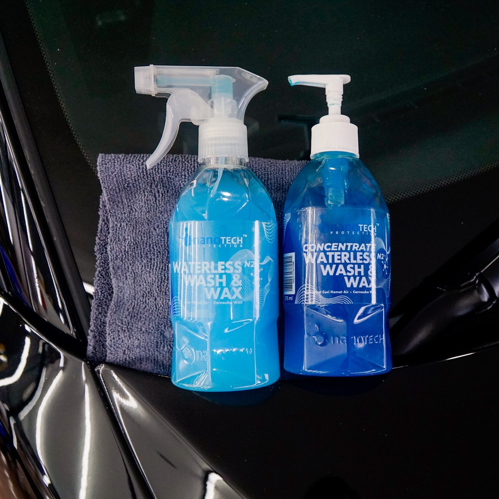 WATERLESS WASH &amp; WAX CONCENTRATE - nanoTECH PROTECTION - CUCI MOBIL MOTOR TANPA AIR - DRY WASH CONCENTRATE - CUCI HEMAT AIR - WAX MOBIL - WAX MOTOR