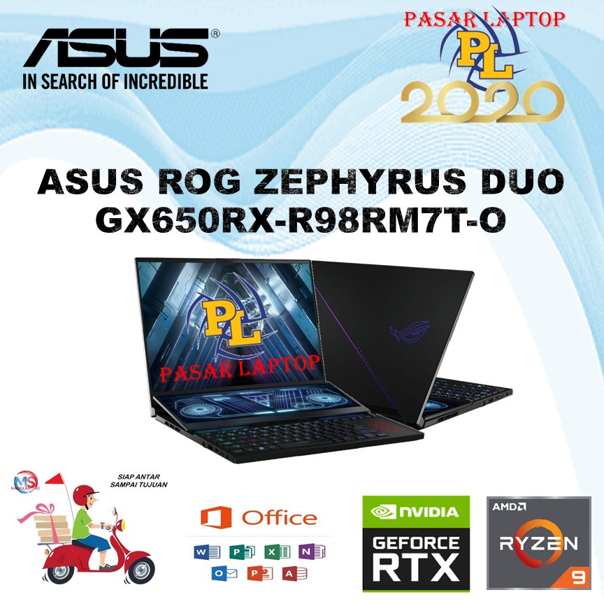 ASUS ROG Zephyrus Duo/GX650RX-R98RM7T-O R9-6900HX 32GB 2TB RTX3080Ti 16GB GDDR6 WIN11+OHS 16.0" WQXG