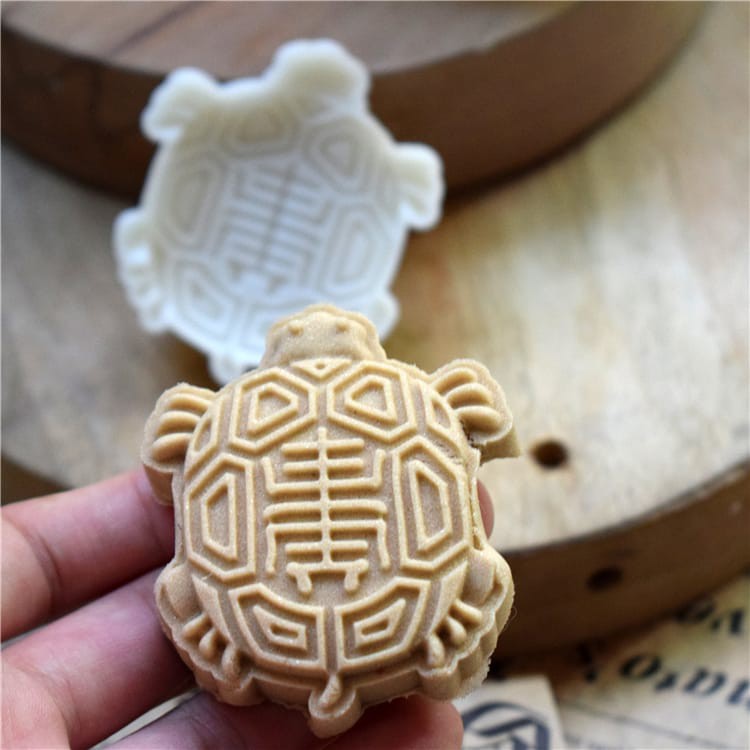 (1pc) cetakan kue bulan 2020 (50gr) mooncake press mold PREMIUM - TURTLE