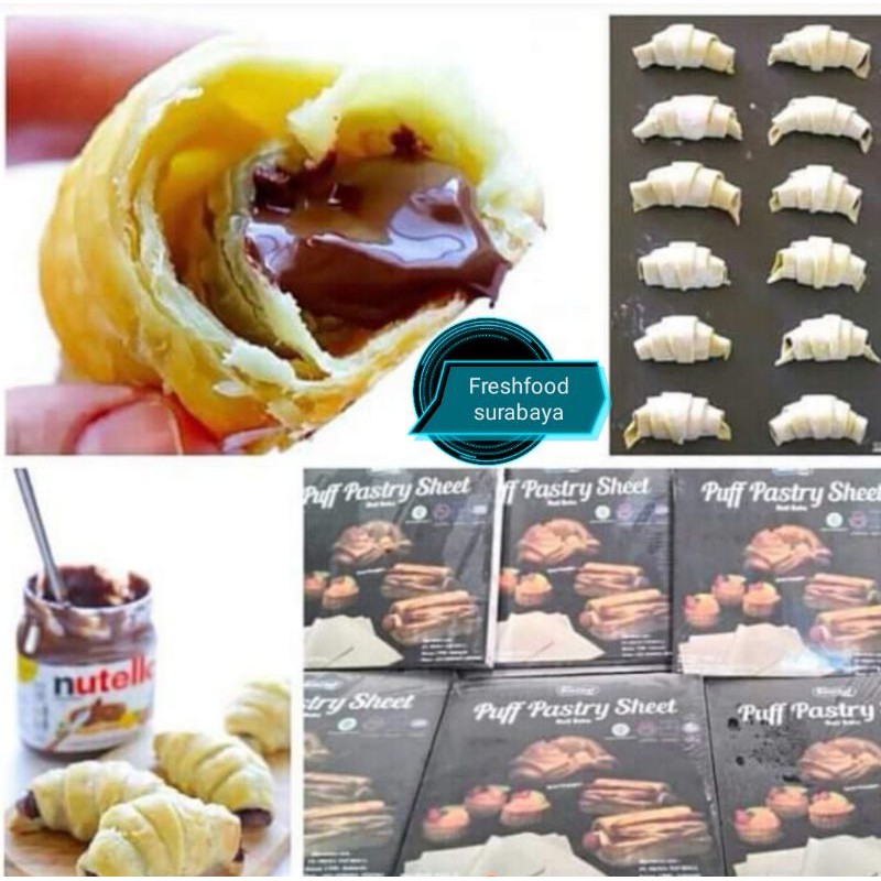 Puff pastry Sheet Bon chef 1pak isi 4lembar 750gram