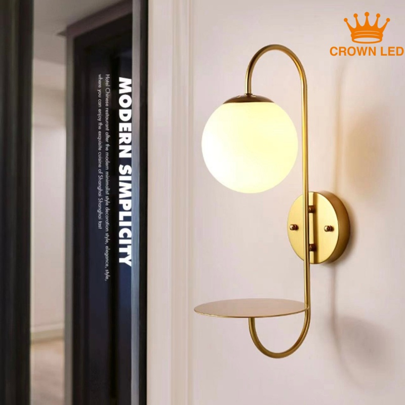 Lampu Dinding Hias Sconce Glass Wall Lamp Single