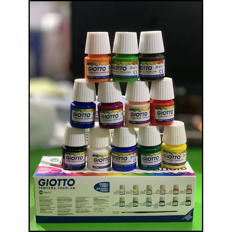 

Best Seller Giotto Tempera Escolar Paint 25Ml 12 Warna Washable Non Toxic