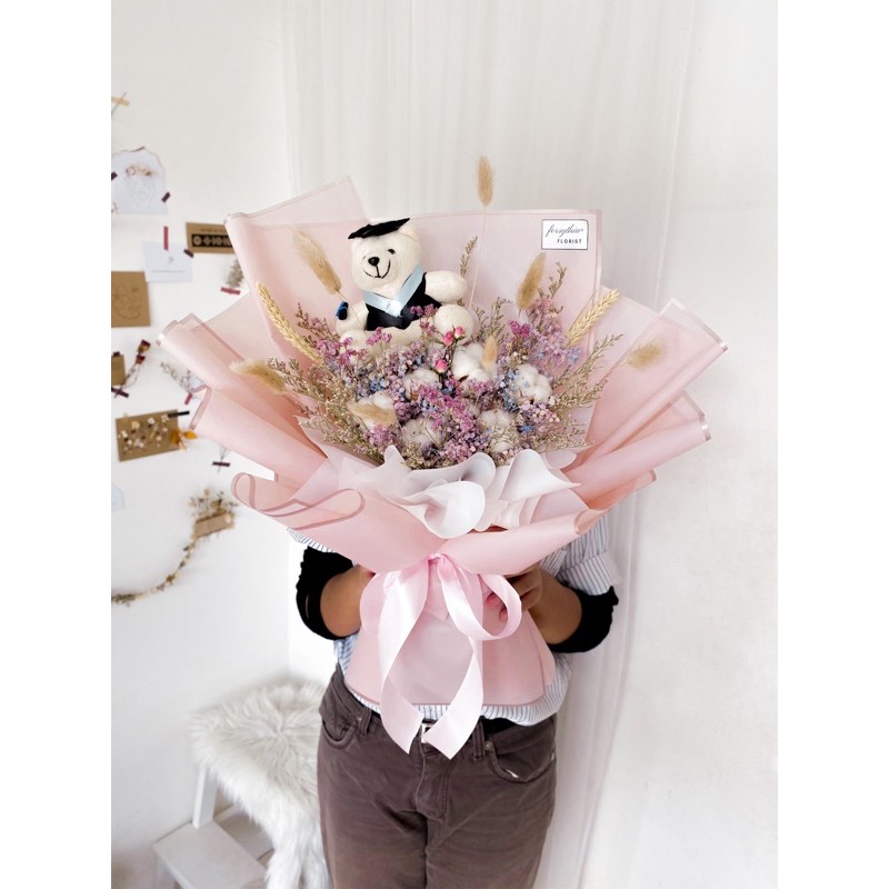 LARGE DRIED FLOWER BOUQUET BUKET BUNGA KERING BESAR FLORIST KOREAN KOREA