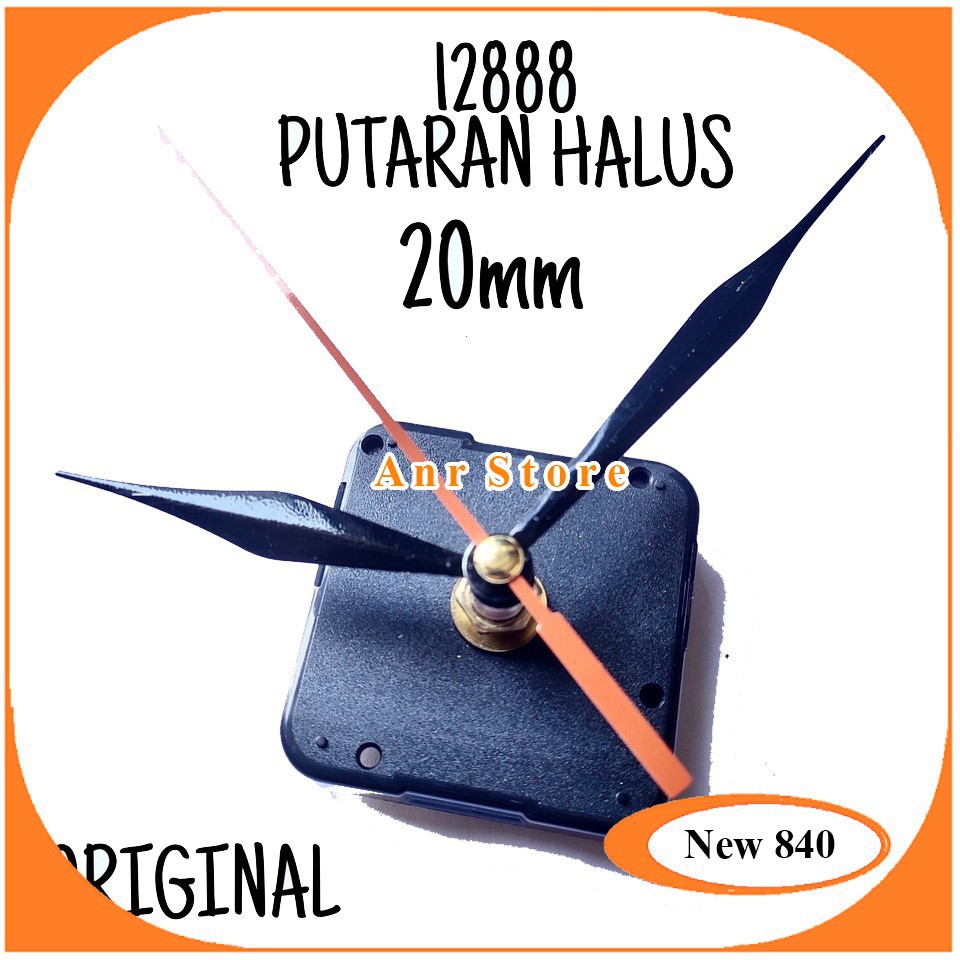 Original Mesin Jam Dinding 12888 Sweep Movement Hemat Batrei 20mm