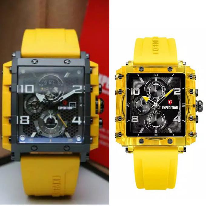 Jam Tangan Couple Expedition E6757 E 6757 & E6808 E 6808 Yellow Ori Avenue.Centre