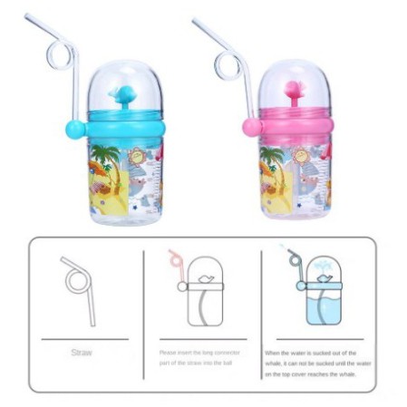 [MH] Botol Minum Anak Air Mancur Lumba Lumba 250ml