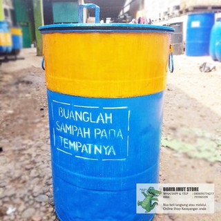 TERMURAH Tong  Sampah  Bulat 80 liter Organik dan Non 