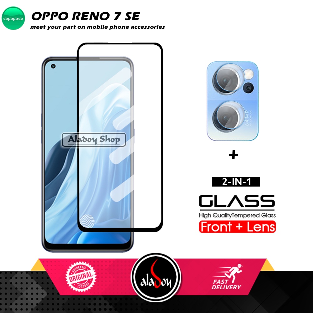 PAKET Tempered Glass Layar Oppo Reno 7 SE Free Tempered Glass Camera