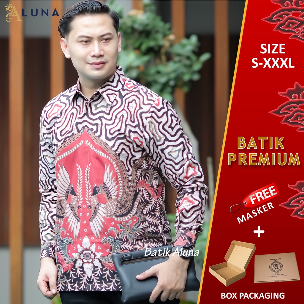 Baju Kemeja Batik Pria Cowok Lengan Panjang Regular Atasan Batik Premium Pria Cowo Prabuseno Kondangan Couple Pasangan Batik Pekalongan Anak Laki Laki Kekinian Original Modern Seragam Kantor Jumbo PCW 022