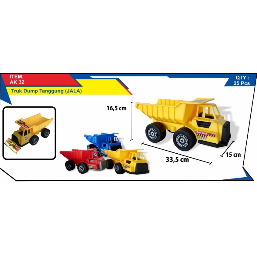 Mainan anak mobil mobilan dump truk sedang  - AK32