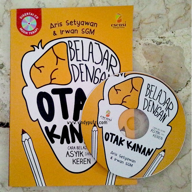 buku murah erlangga - belajar dengan otak kanan bonus cd musik terapi