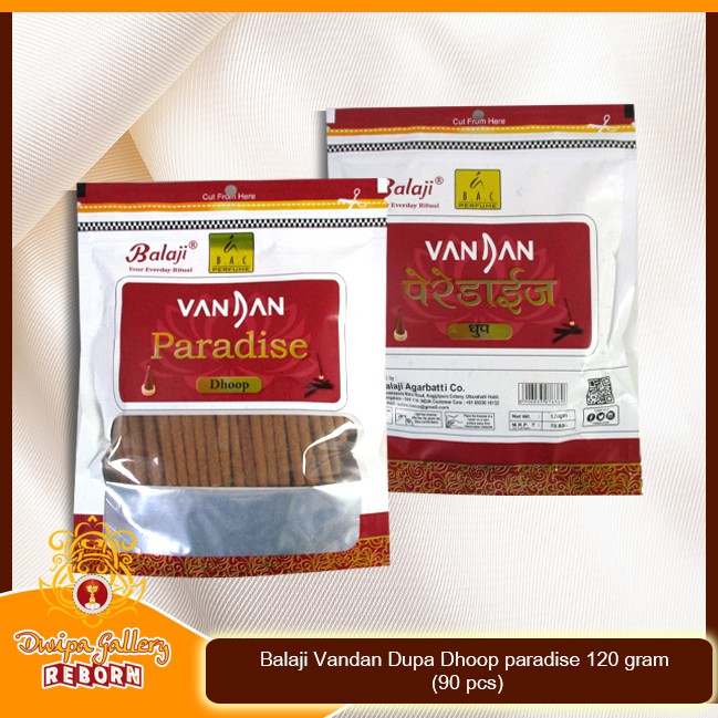 Dupa/ Hio wangi Balaji Vandan Dupa Dhoop Paradise 120 gram (90 pcs)