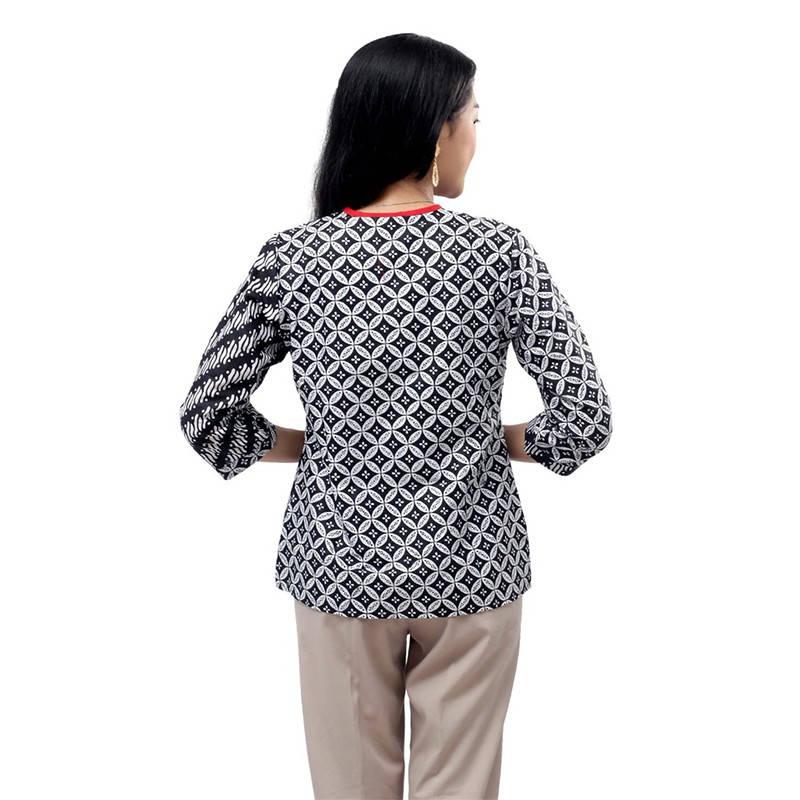 Atasan Batik Wanita Model 3 in 1 Shanghai Style - Blouse Batik Wanita - S M L XL 2L 3L 4L 5L-6