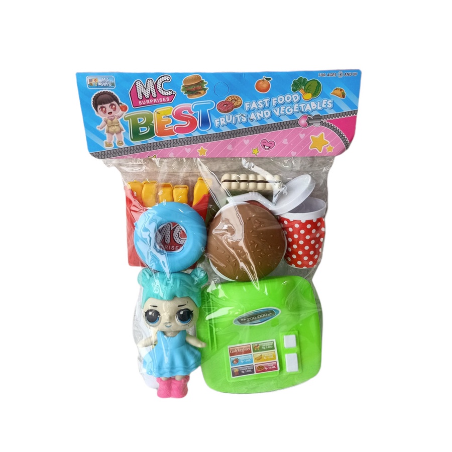 NEW PROMO Mainan Edukasi Anak Perempuan Supermarket / Mainan Snack Makanan Hamburger Kasir Kasiran MO 09/ Kado Mainan Anak Kolek Anak Murah Meriah  Kasir  Supermarket